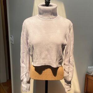 Women's Turtleneck Sweater - Pale Blue